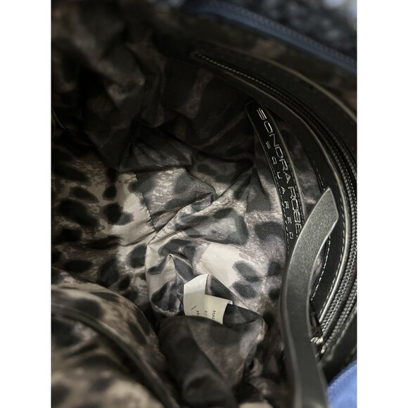 Sondra Roberts Hobo Blue Shoulder Bag Faux Snakeskin - Picture 6 of 6